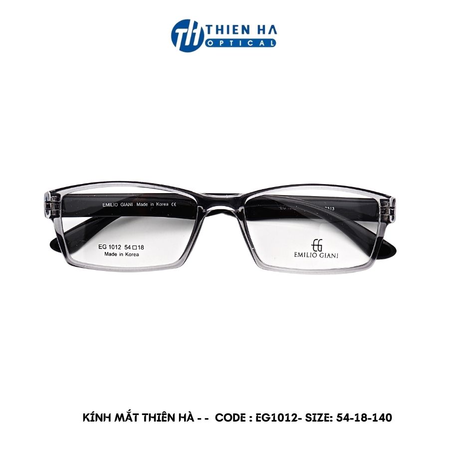Gọng kính nhựa vuông nam nữ Thiên Hà Optical chất liệu nhựa Dẻo nhẹ đàn hồi cao,bền chắc EG1012