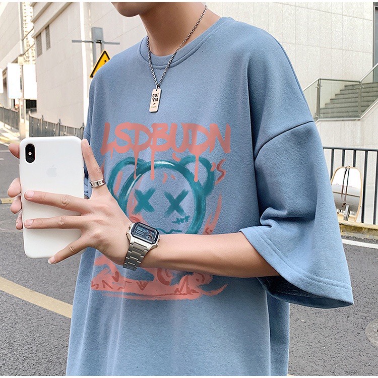 Bộ quần áo thun nam nữ unisex mùa hè ngắn tay cổ tròn phối quần đùi họa tiết thời trang zenkonu qa nam 110