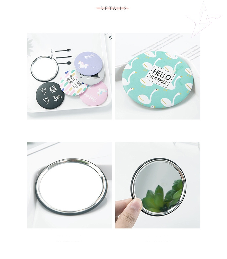 COMBO 2 Gương tròn mini, bỏ vừa túi xách siêu tiện lợi, gương trang điểm, gương soi, chỉnh mắt mascara 11.GMN