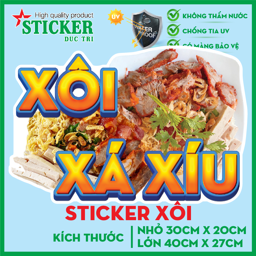 🔥 decal dán xôi xá xíu.. 🔥 dán tường, xe, cửa kính...