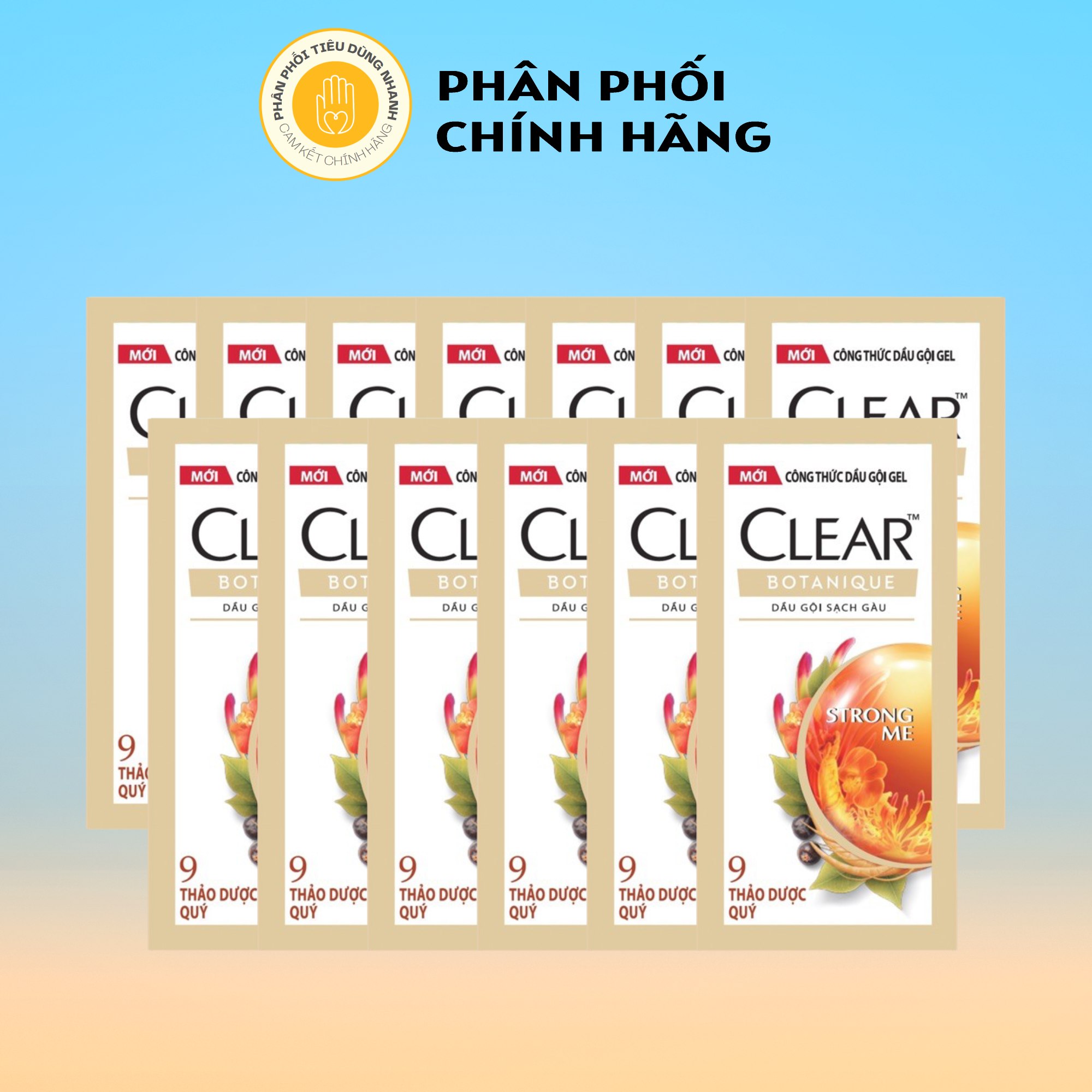 Dây 13 gói dầu gội clear thảo dược 6g