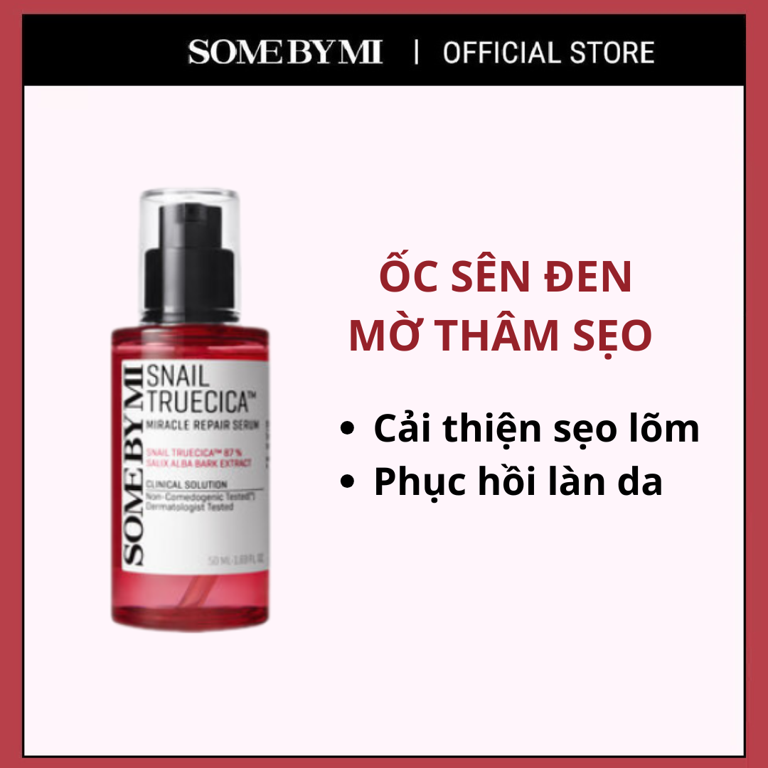  Tinh chất chiết xuất ốc sên Some By Mi Snail - TrucicaTM Miracle Repair Serum 50ml phục hồi mờ thâm cải thiện sẹo lõm 
