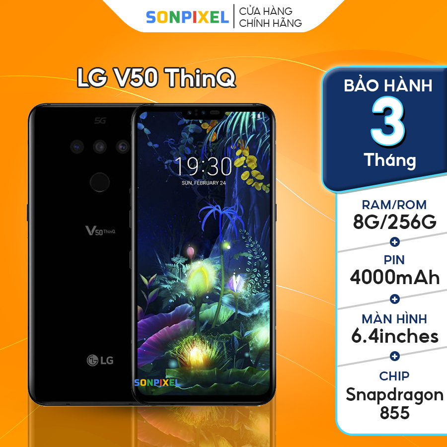 Lg v50 thinq 5g, điện thoại 3 camera snapdragon 855, 6gb/128gb màn 2k, chơi liên quân/pubg mượt sonpixel