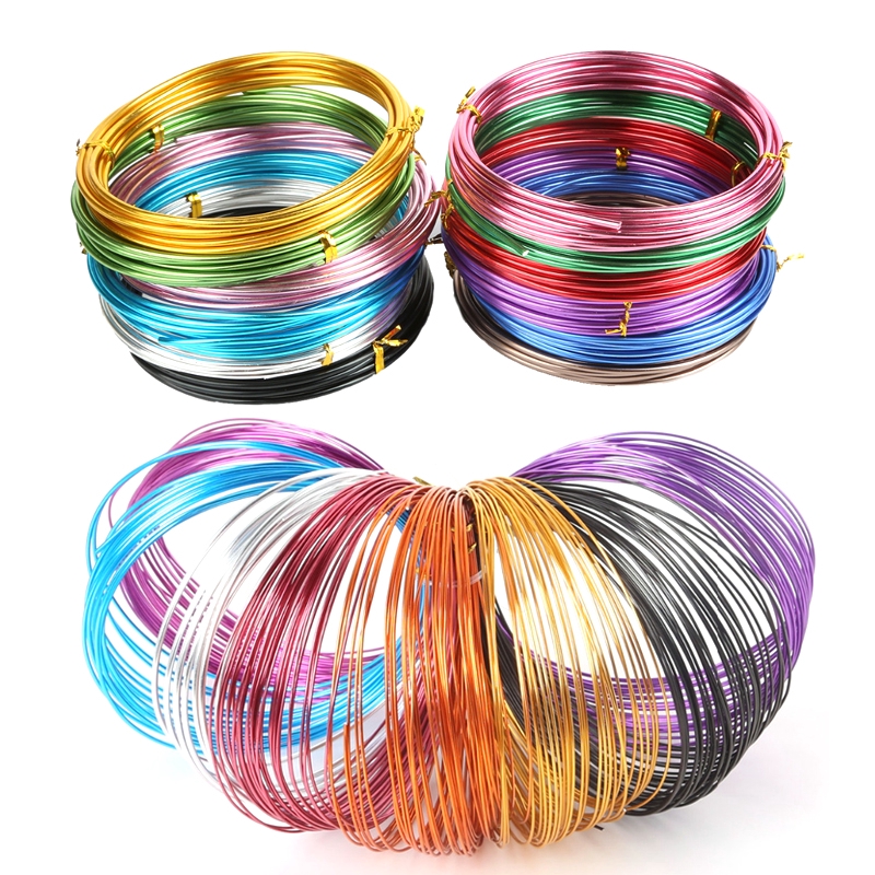 Cuộn 10m dây nhôm nhiều màu làm handmade size 0,8mm