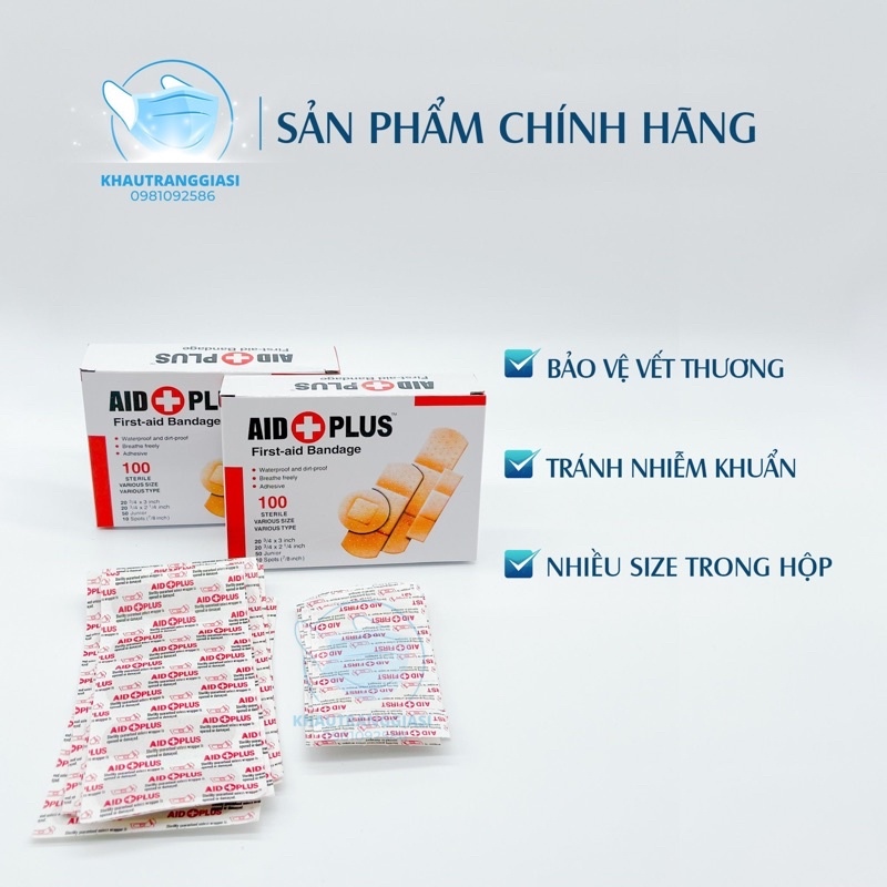 ◑♂ Sẵn hàng) Băng Urgo cá nhân Bang He hộp 100 chiếc đủ kích cỡ