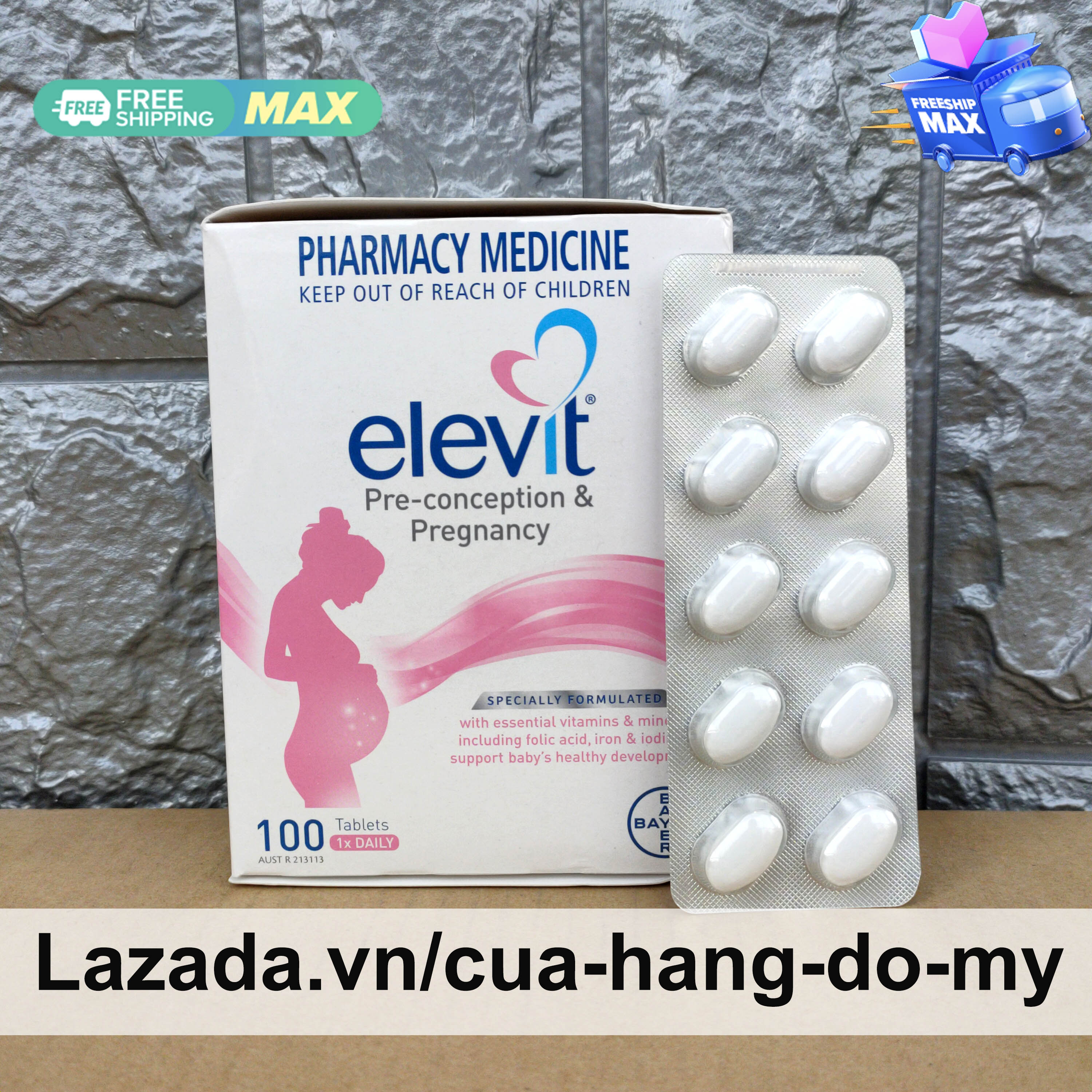 Viên uống Elevit Của Úc Vitamin Tổng Hợp Cho Bà Bầu Hộp 100 Viên - Pregnancy Pharmacy Medicine Healthy Baby Healthy Mum - Shop Hong1008