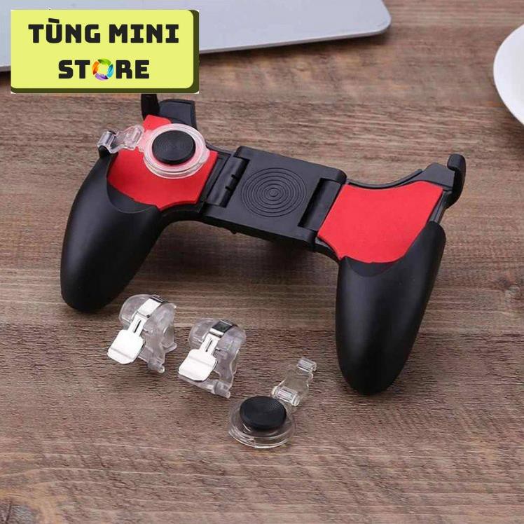 Tay Cầm Chơi Game PUBG, Liên Quân 5 in 1 Dùng Cho Điện Thoại 4.5 - 6.5 inch 2