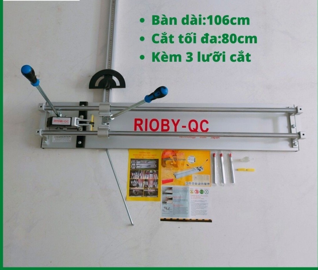 Bàn Bẩy Gạch Ryoby-qc 800mm-Chiều Dàu Bàn 1m -Cắt Đủ Gạch 800mm-Kèm 3 Bút