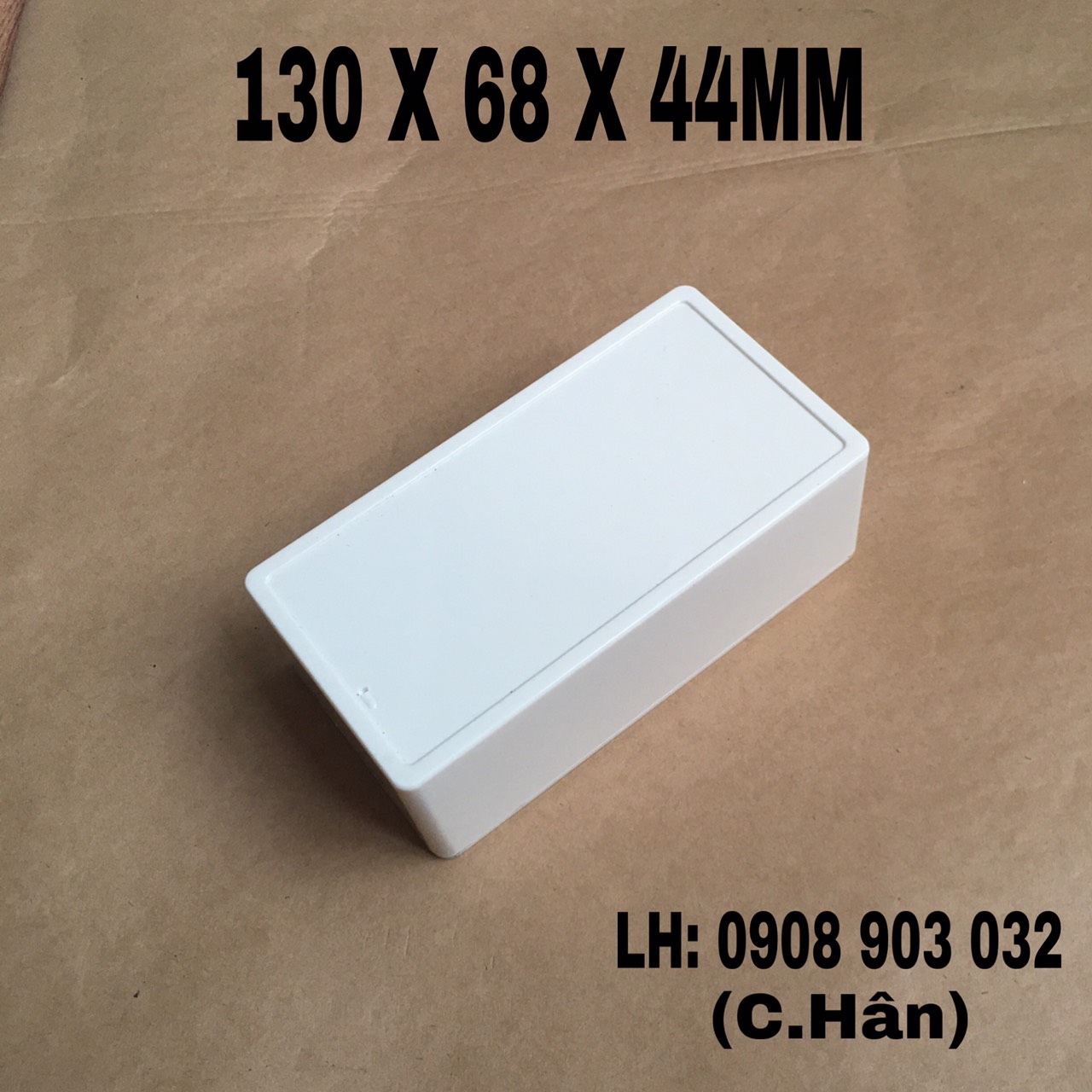 Hộp ABS 130x68x44mm kèm ốc vít- Hộp nhựa đựng mạch điện tử - Vỏ tủ điện