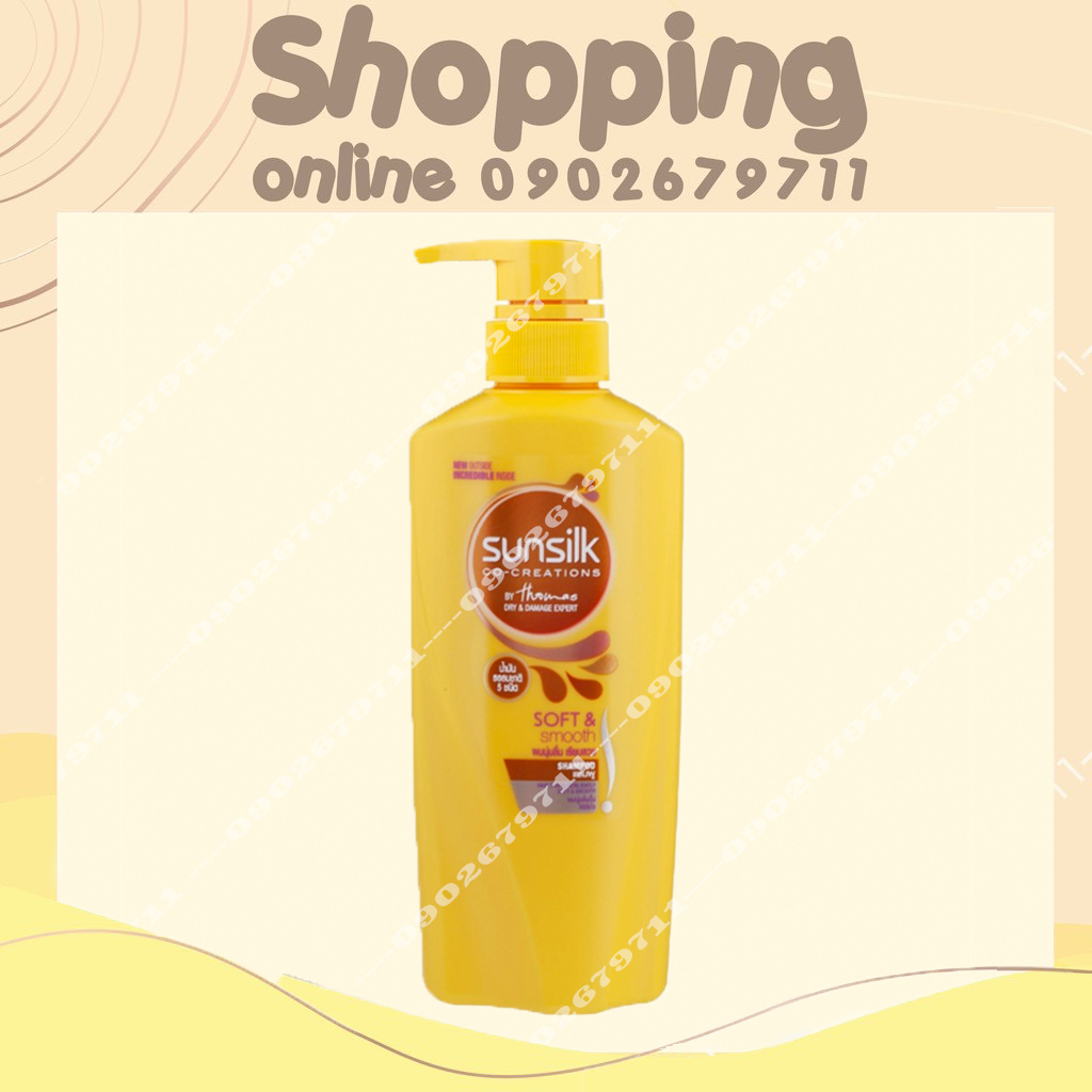 Dầu Gội và Dầu Xả Sunsilk Soft & Smooth Thái Màu vàng