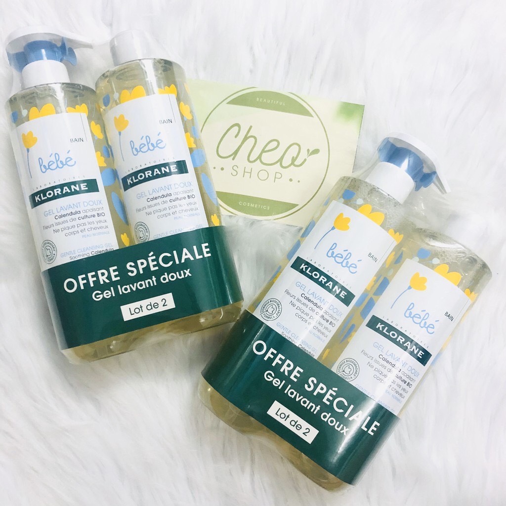 [HCM]Sữa tắm gội cho bé Klorane Bebe 500ml của Pháp