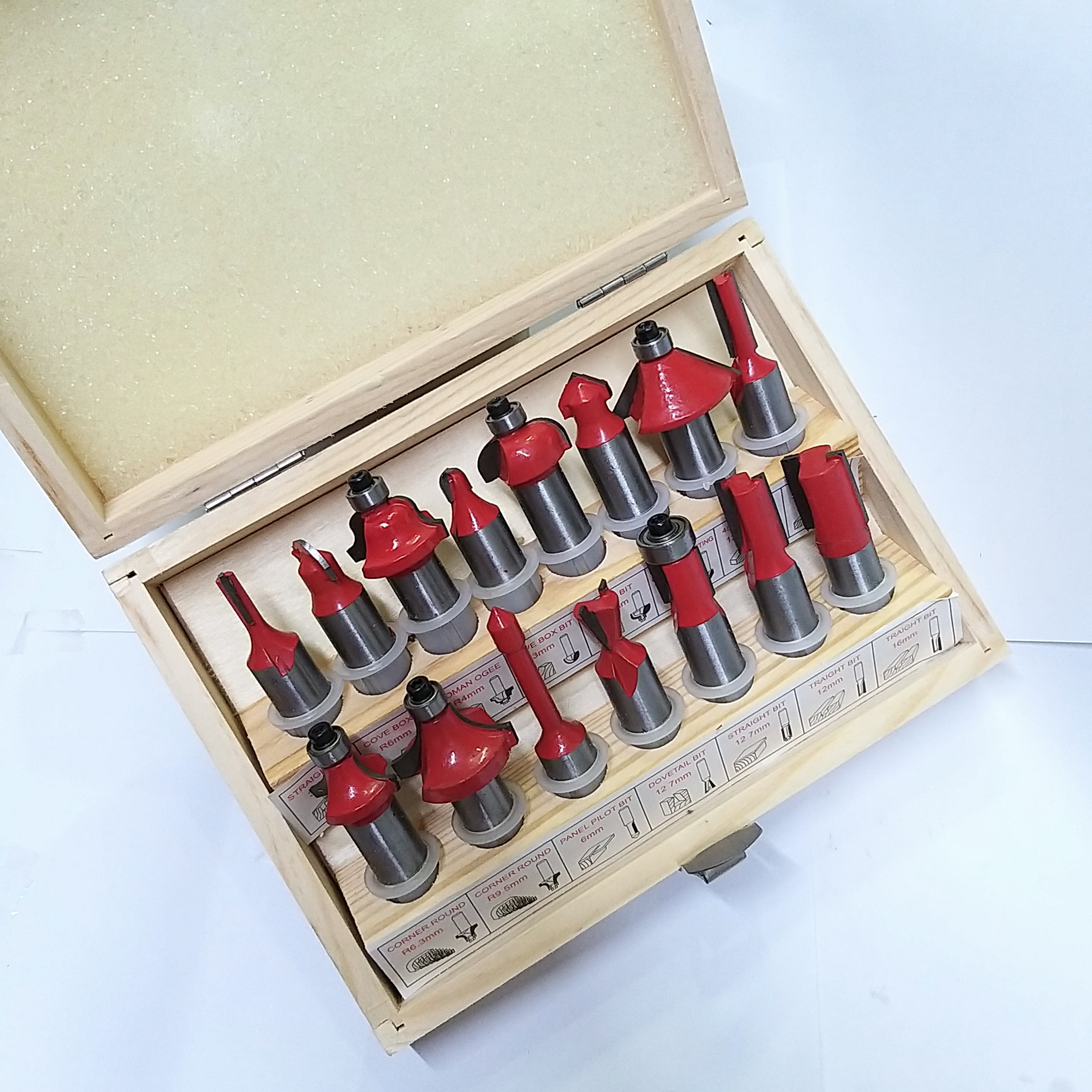 Mũi phay gỗ bộ 15pcs