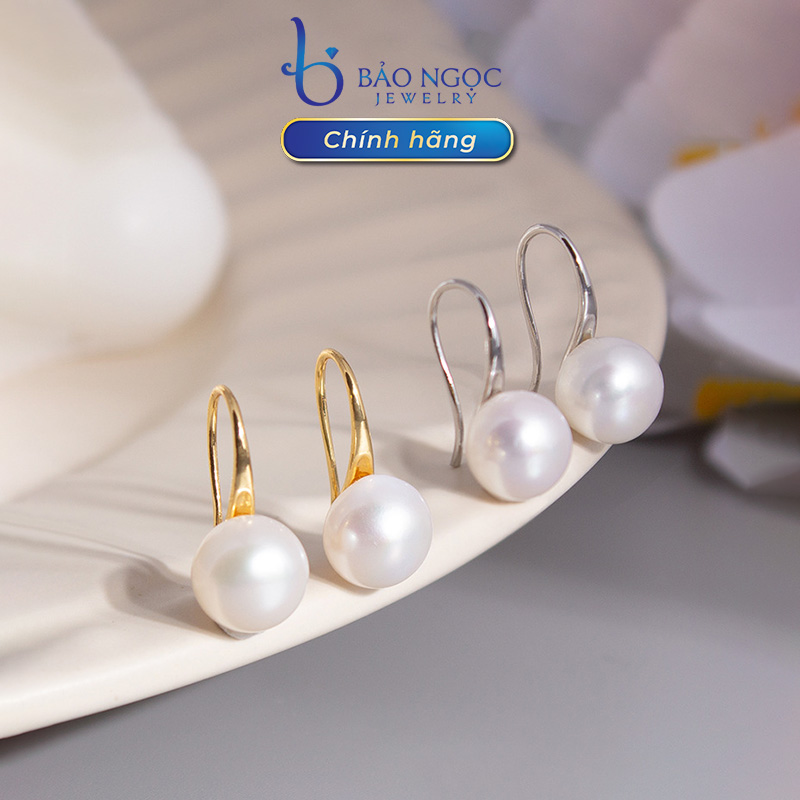 Bông Tai Ngọc Trai Thật Dáng Dài, Khuyên Tai Bạc Nữ Đơn Giản Thời Trang Hiện Đại - B2909 - Bảo Ngọc Jewelry