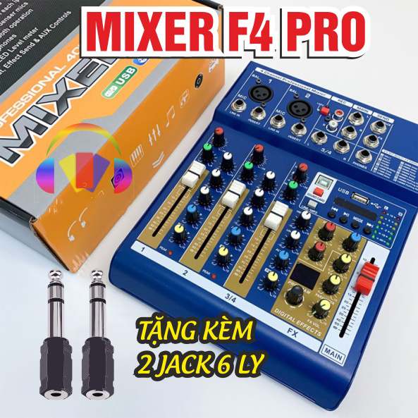 Bàn Trộn Mixer YAMAHA F4 Pro Tích Hợp Vang Số 16 Chế Độ Vang Mixer F4 PRO Phiên Bản Mới 16 Hiệu Ứng Hát Karaoke Thu Âm Live Stream Âm Thanh Siêu Kết Hợp Được Với Mọi Loa Kéo Amply Dàn Karaoke Gia Đình.