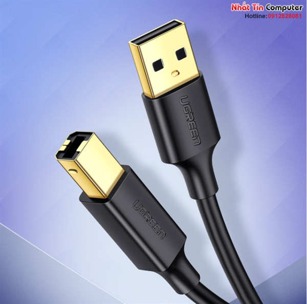 Cáp máy in usb 2m đầu mạ vàng ugreen 20847 cao cấp