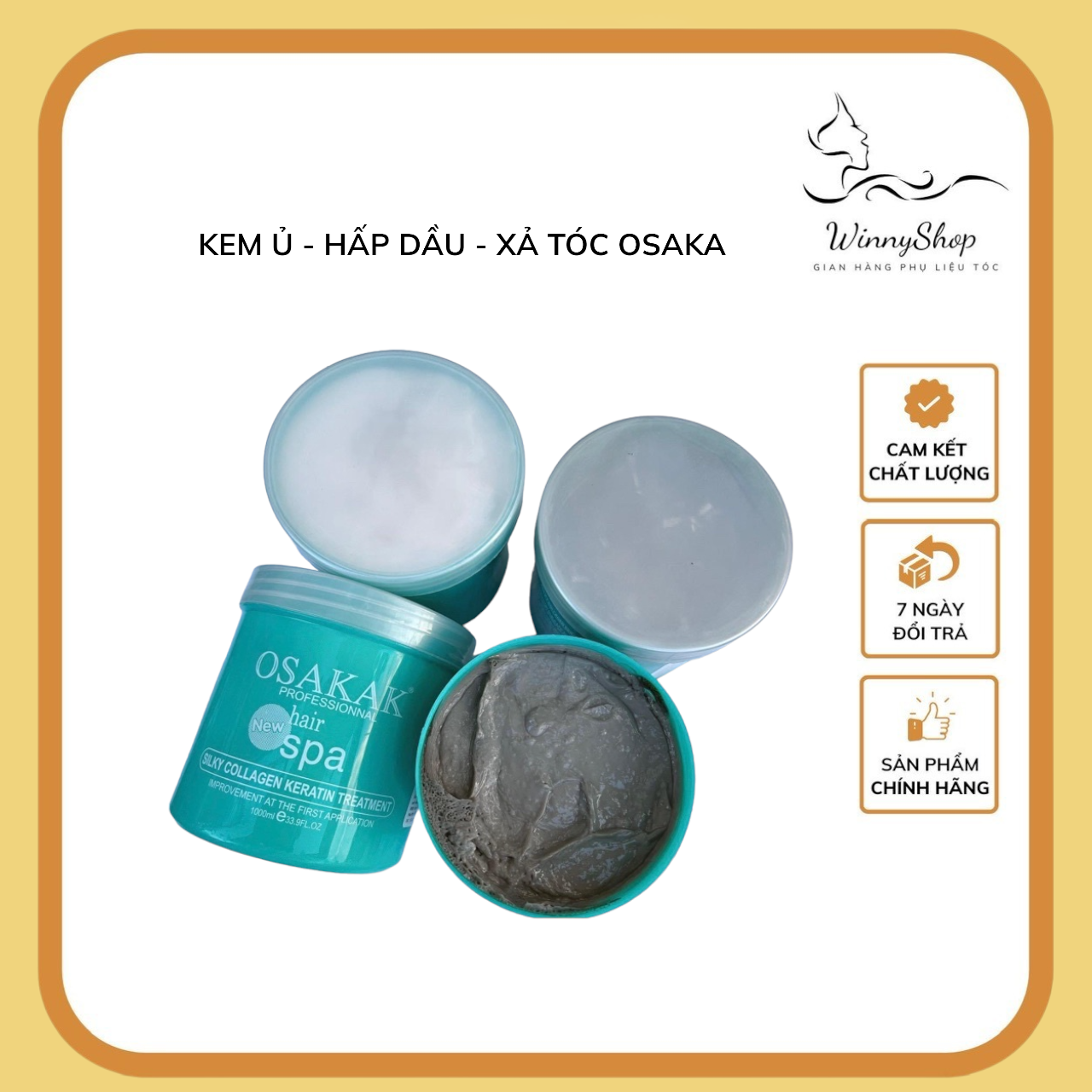 Kem ủ - Hấp dầu - Xả cho tóc nhuộm Osaka khắc phục tóc khô ,xơ hư tổn ,giúp tóc chắc khỏe,mềm mượt.