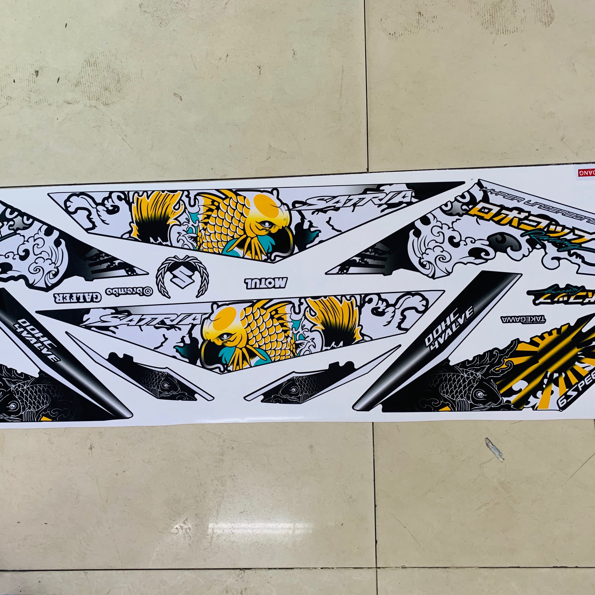 [HCM]Tem rời cá chép hoá rồng 3 lớp