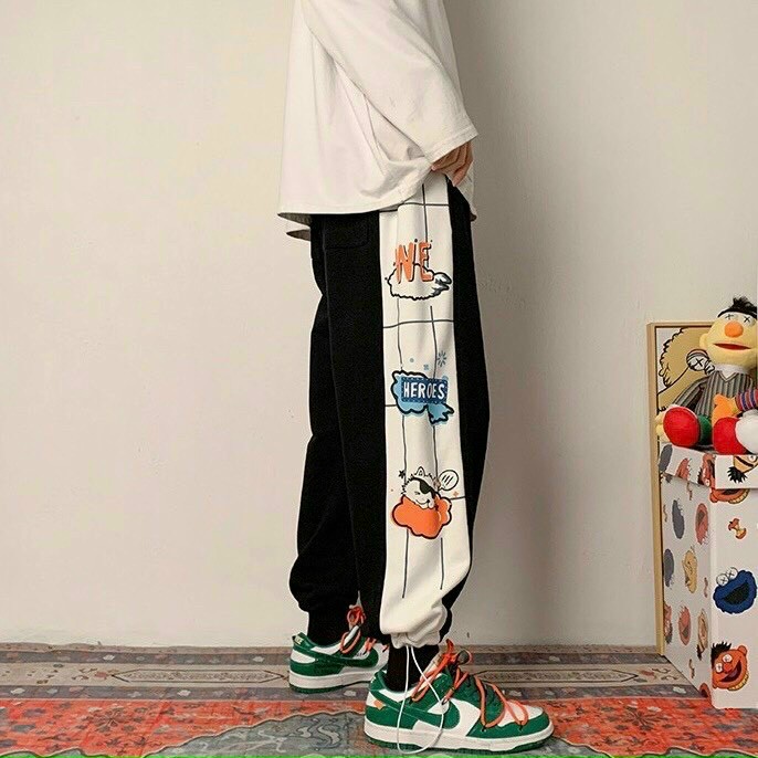 Quần thể thao phối sọc hình thời trang TEEN, Quần Jogger Unisex TT002