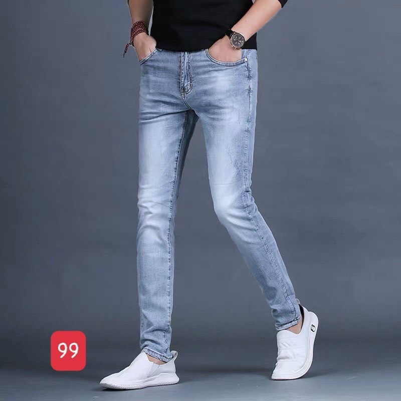 Quần Jean Nam xanh cao cấp, quần bò xanh Nam  cao cấp, chất liệu vải Denim cao cấp, co dãn không bay màu (FULL team mác) , hàng chuẩn Shop, PHỤ KIỆN THỜI TRANG HCM TFL001