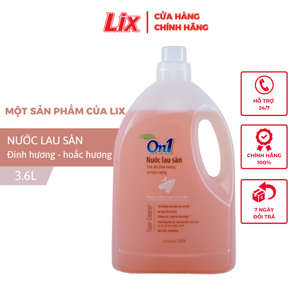 Nước lau sàn lixco tinh dầu đinh hương và hoắc hương 3,6l lh301 - sàn sạch, sáng bóng - lixco việt nam
