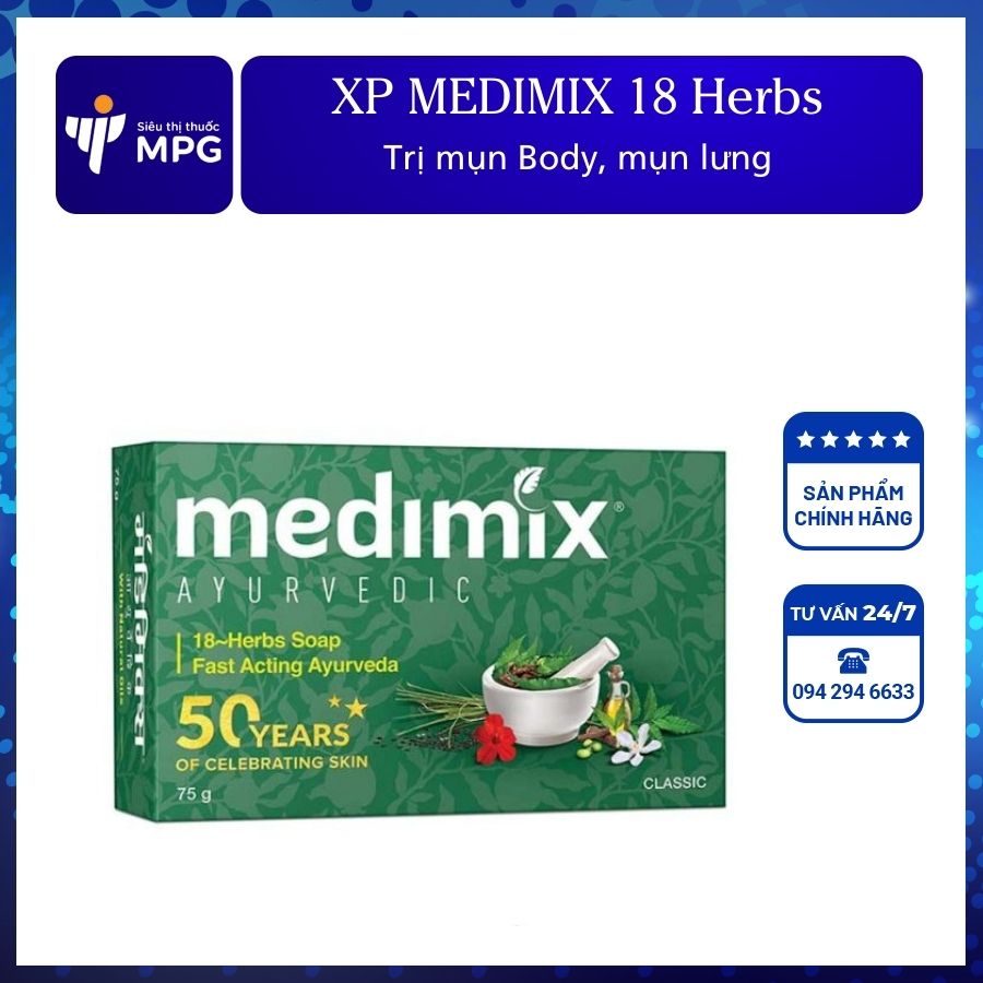 Xà Phòng Medimix 18 Herb Ayurveda Everyday Skin Protection 75g