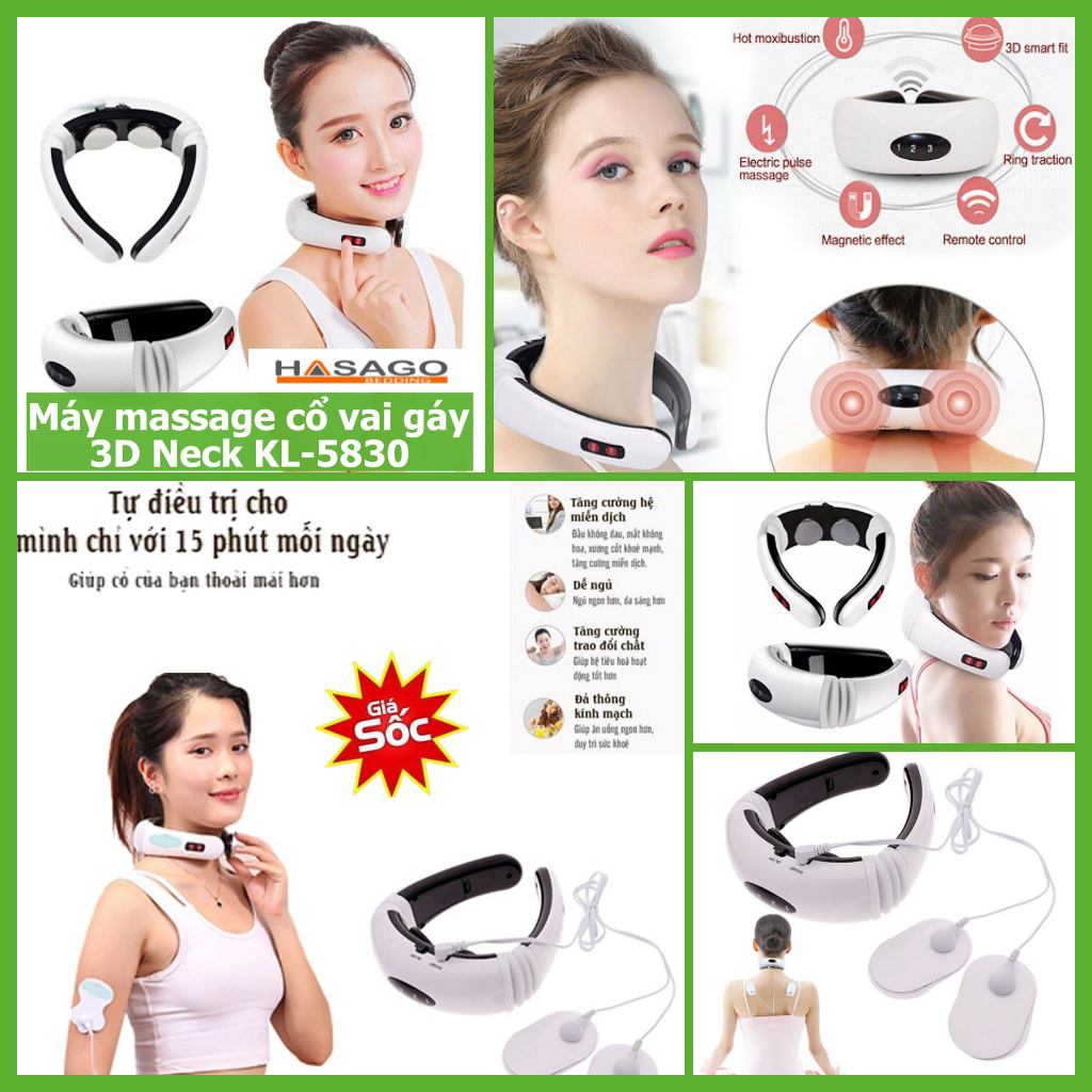 Máy mát xa cổ vai gáy - mat xa massage cổ - matxa mini giá rẻ 3d neck kl-5830