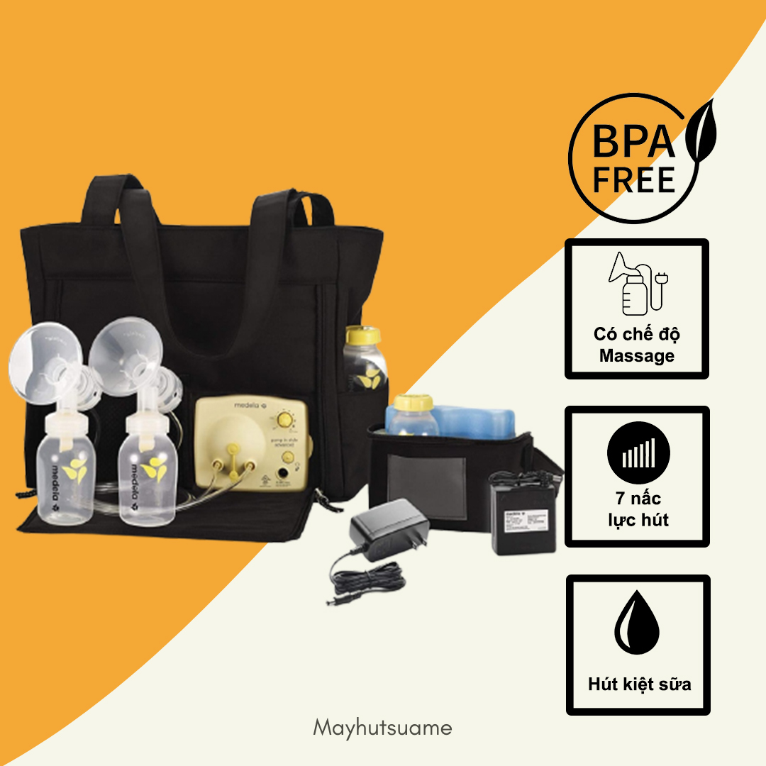 [HCM]Máy hút sữa Medela Pump in style advanced đầy đủ phiên bản túi xách