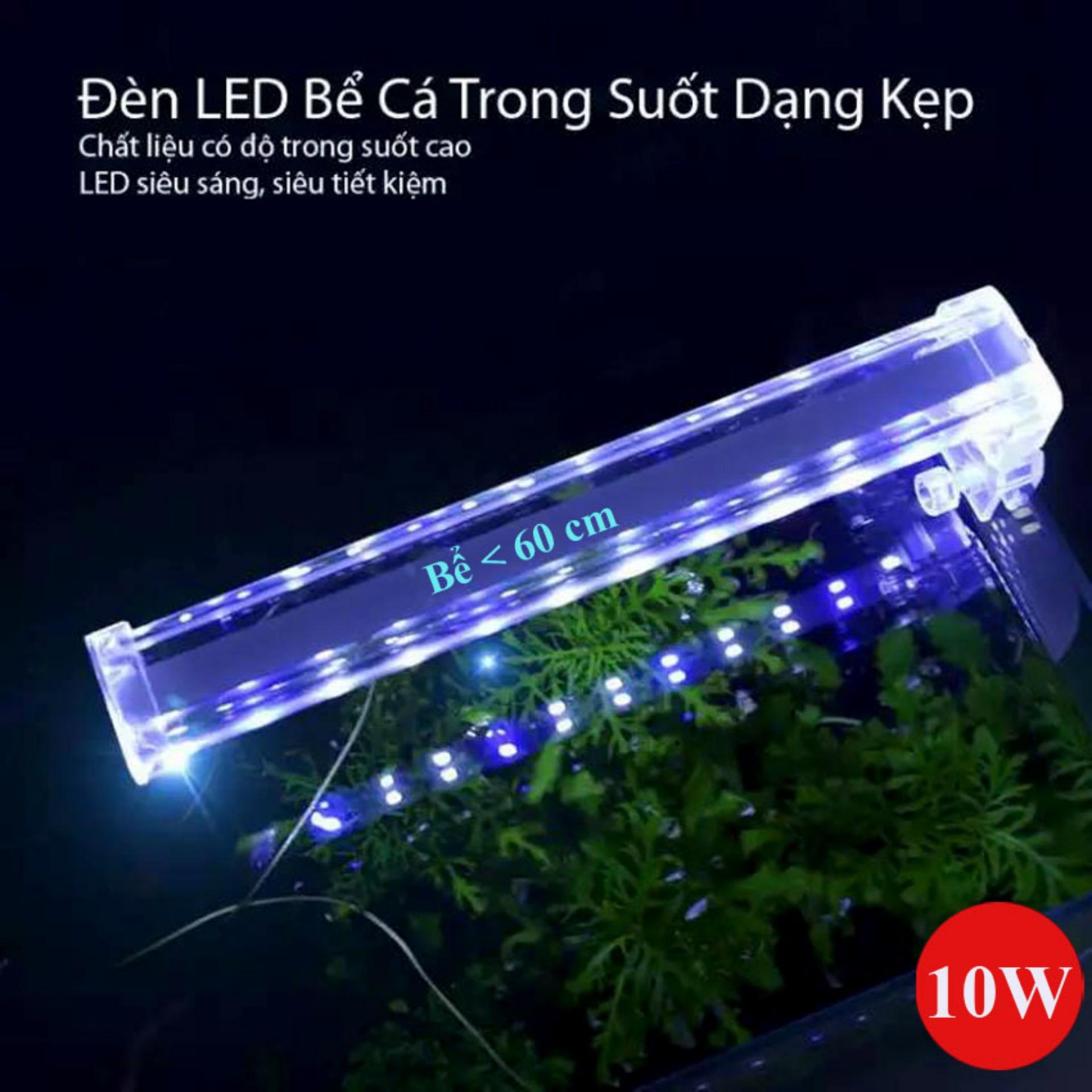 Đèn Led Chiếu Sáng Bể Cá Trong Suốt Dạng Kẹp 10W