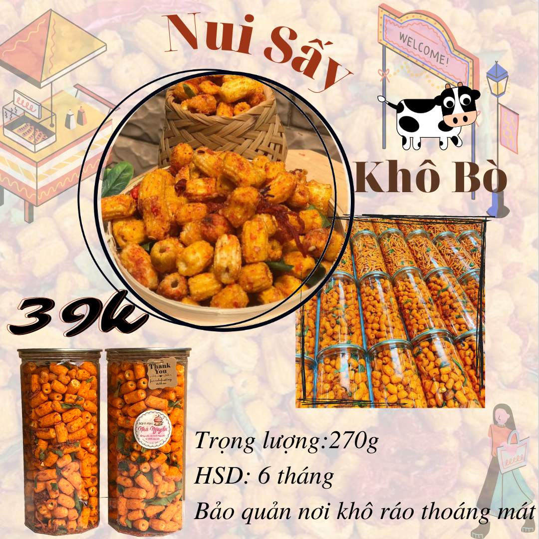 Nui sấy khô bò