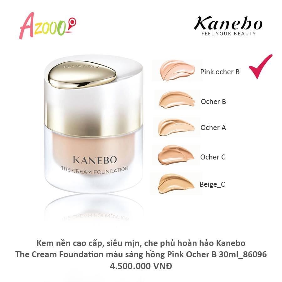 Kem nền cao cấp, siêu mịn, che phủ hoàn hảo Kanebo The Cream Foundation màu sáng hồng Pink Ocher B