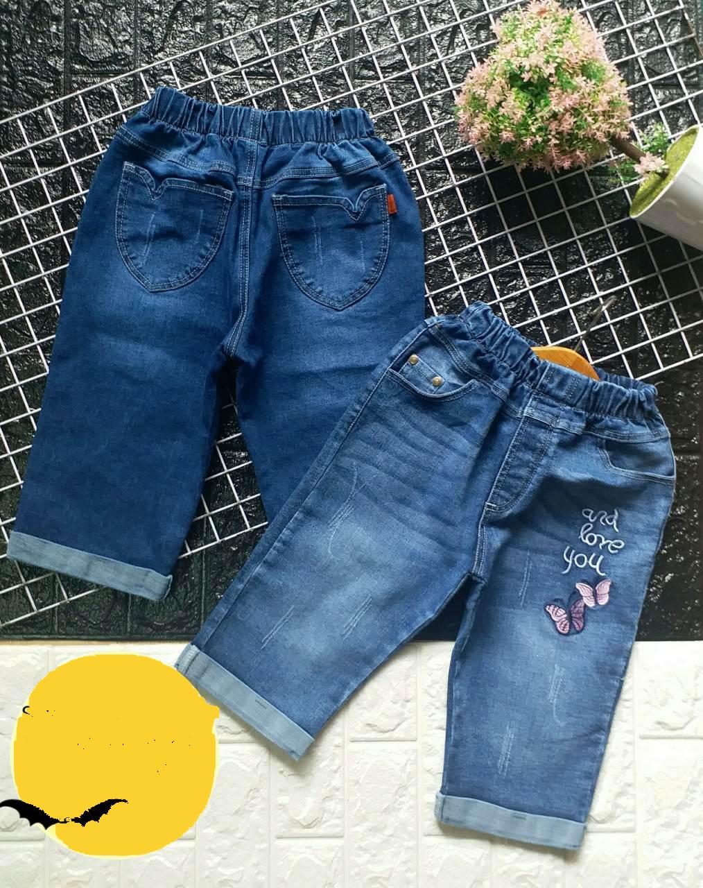 Quần jean đùi cho bé gái 4-9 tuổi