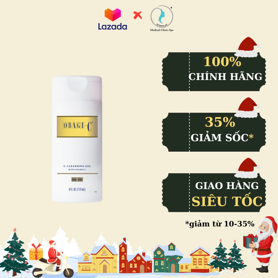Sữa rửa mặt dưỡng trắng da Obagi C Cleansing Gel With Vitamin C giảm thâm mụn, sáng da
