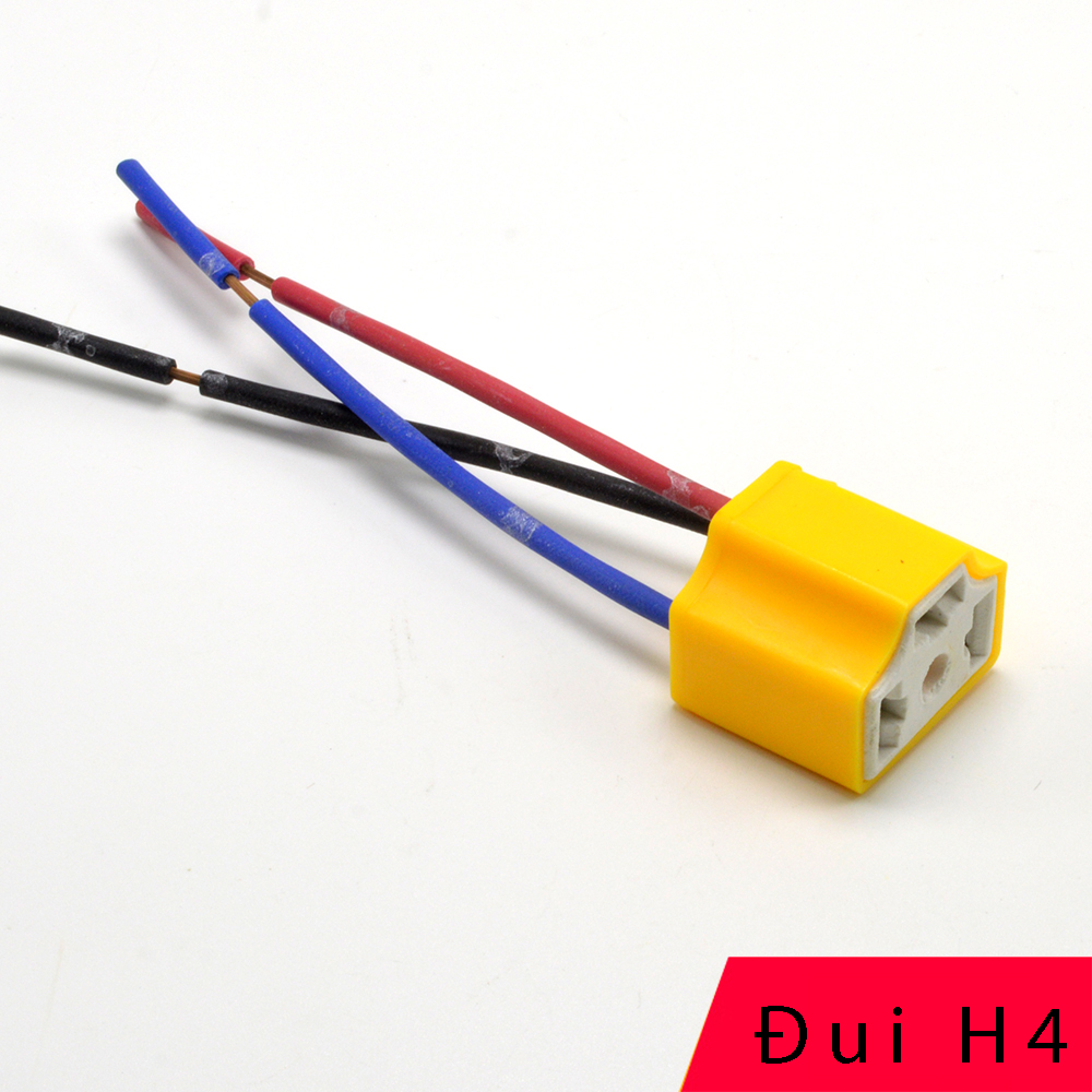 Chuôi đèn H4 cho bóng đèn Oto/Xe máy BH4 (Vàng)