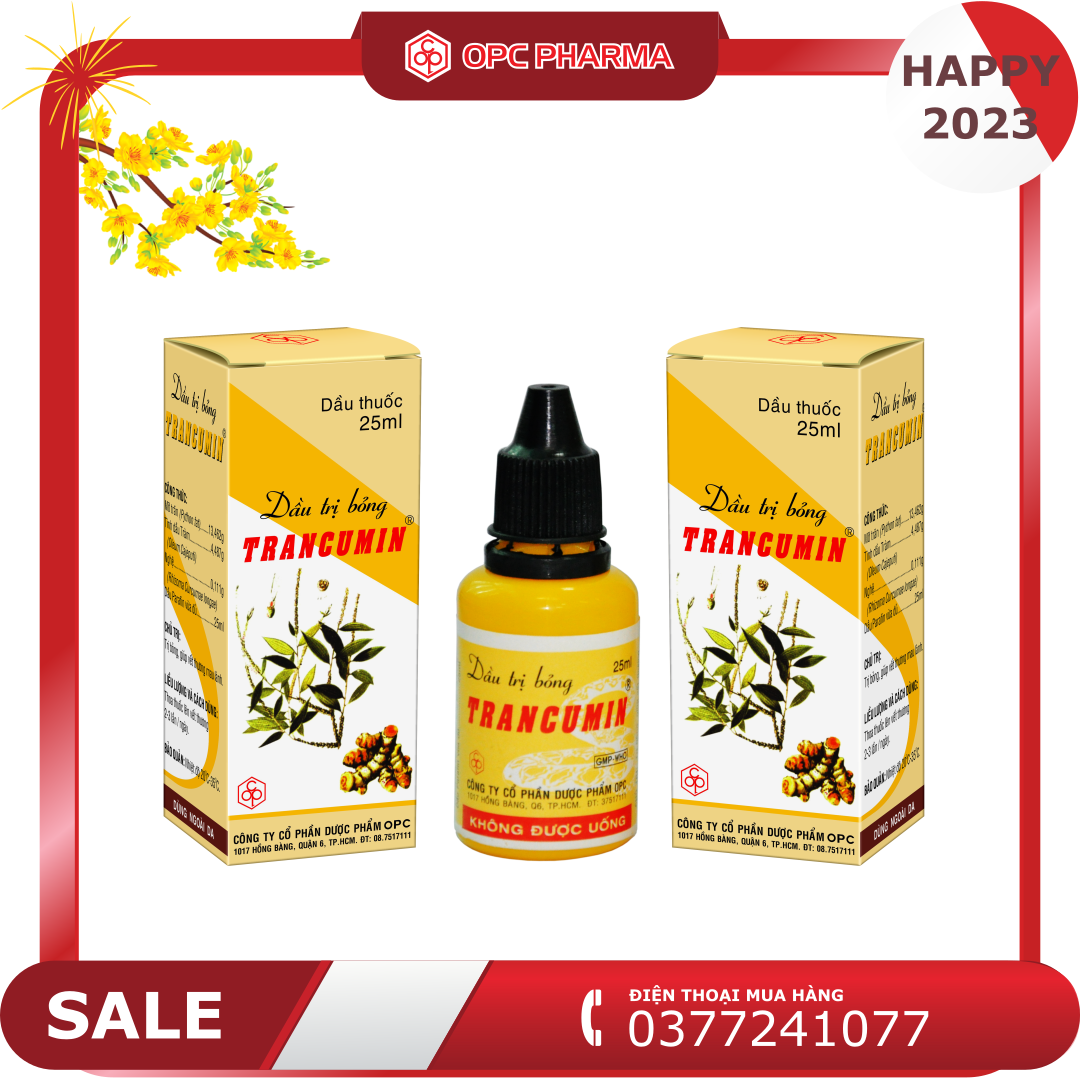 Trancumin opc - giúp vết bỏng, vết thương mau lành - hàng chính hãng opc