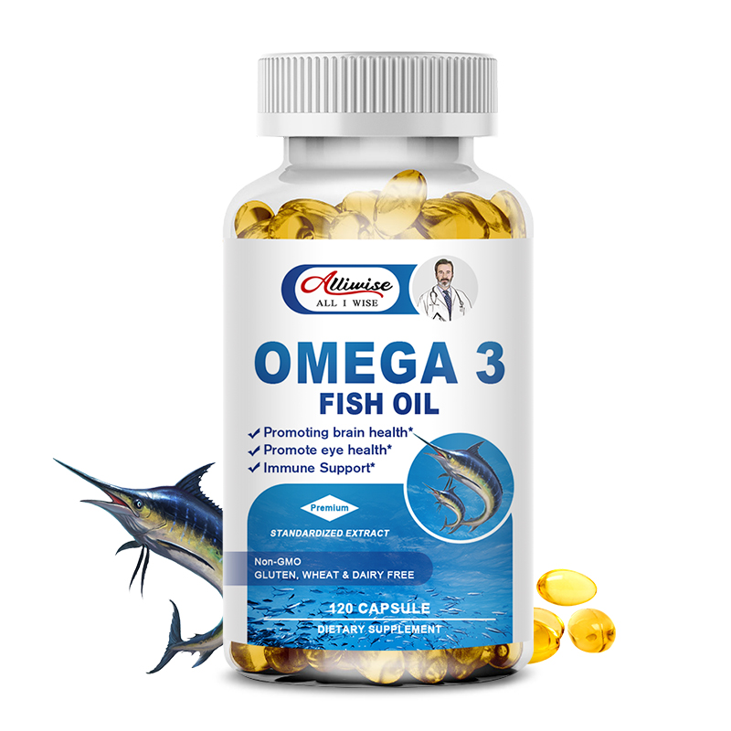 Alliwise Omega 3 Fish Oil Capsules 3600mg DHA Omega 3 Supplement for Heart