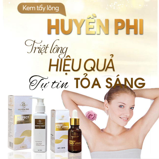 Kem tẩy lông huyền phi tặng serum triệt lông - triệt lông chân tay, nách, triệt lông bikini