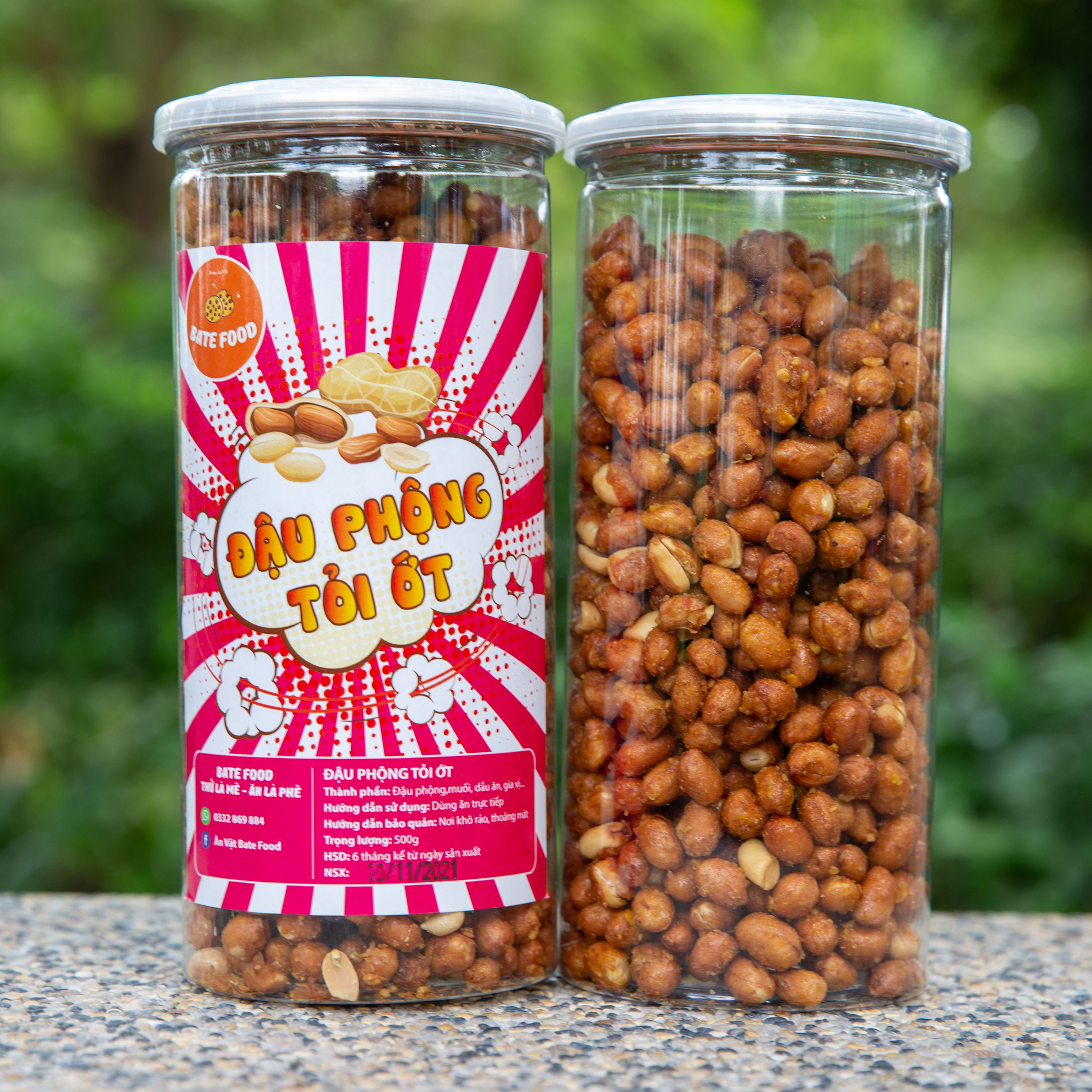 Đậu phộng rang tỏi ớt 500g siêu ngon, giòn, đậm vị đồ ăn vặt hấp dẫn