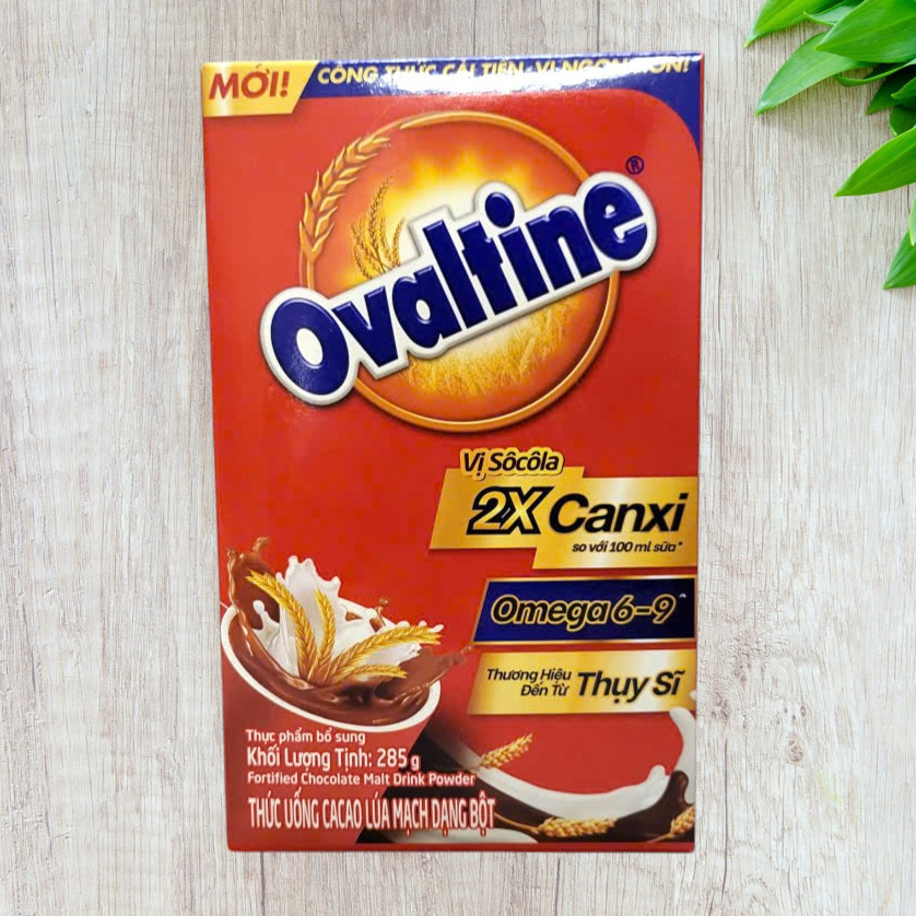 [Hộp giấy 285g] OVALTINE BỘT THỨC UỐNG CA CAO LÚA MẠCH THÁI LAN Fortified Chocolate Malt Drink Powder (HALAL)