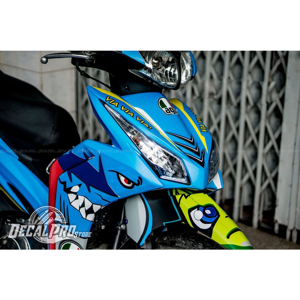 [Tem đẹp xịn] - Tem xe Wave RSX 2012 Blue Shark