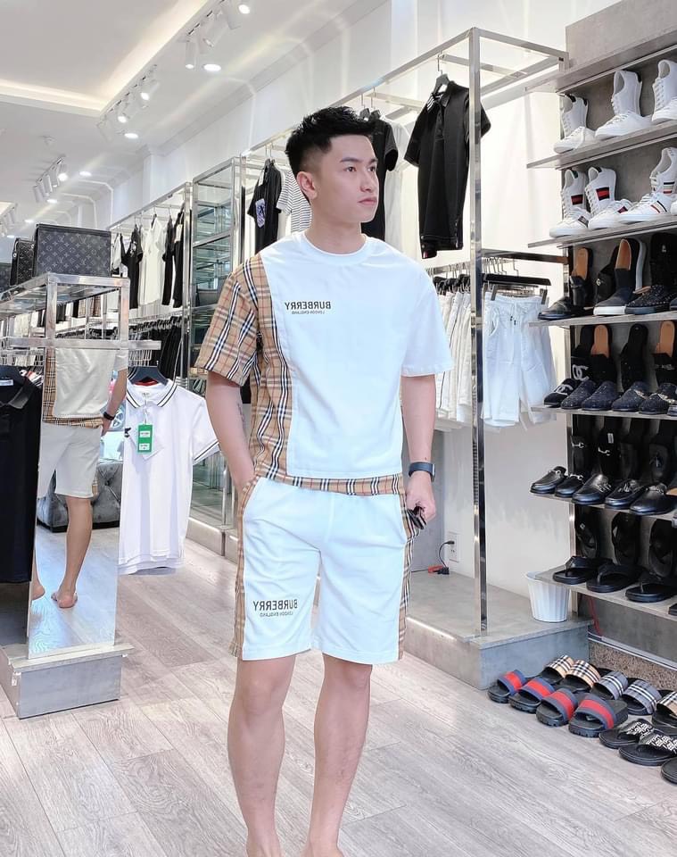 Đồ bộ quần áo hè nam cộc tay phối BBR chuẩn đẹp- KenT Shop