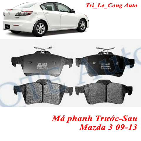 Mazda3 trước sau Bố thắng Mazda 3 3S 09-13 má phanh đĩa guốc tang trống đùm càng xe hơi tô đời 2010 2012 2011 nhập