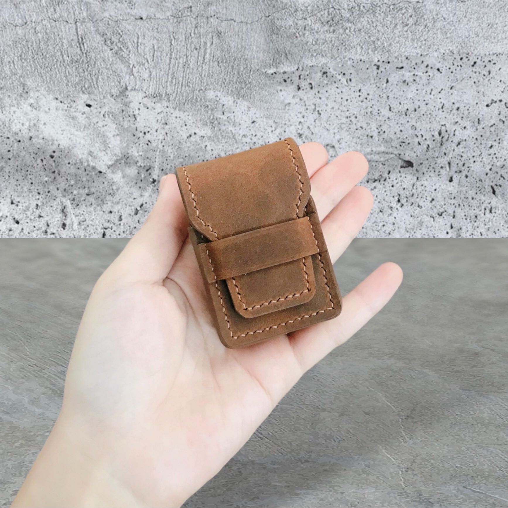 Bao zippo da bao da bật lửa zippo handmade làm theo yêu cầu bao da zippo bao zippo case