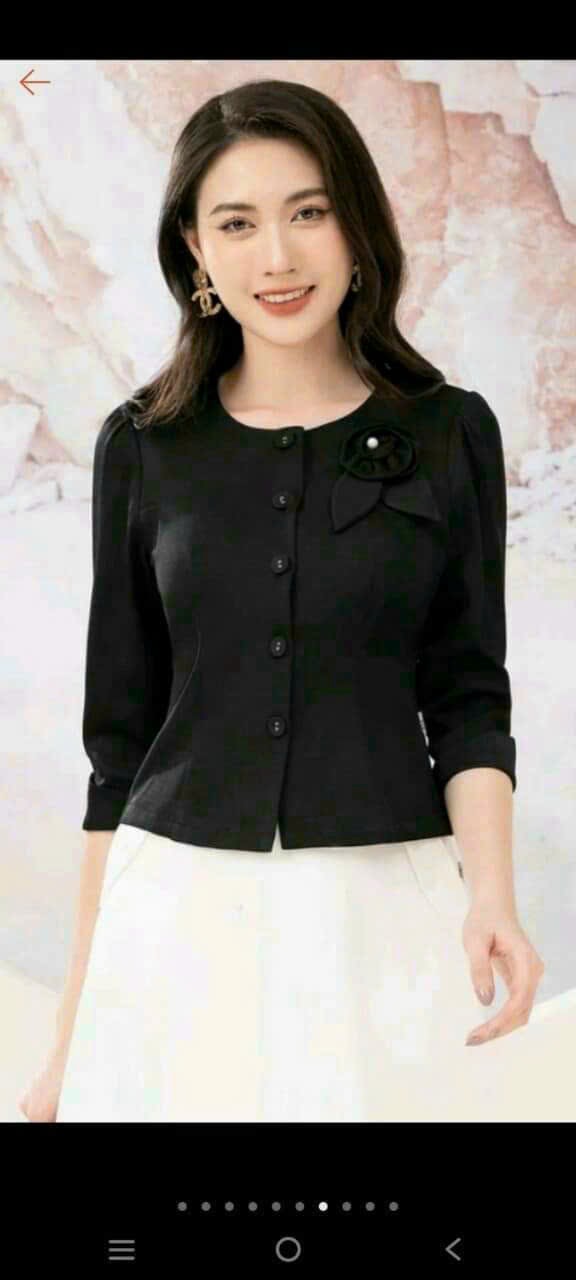 ÁO KIỂU CÔNG SỞ T0044 SHOP CÓ NHẬN MAY ĐỒNG PHỤC