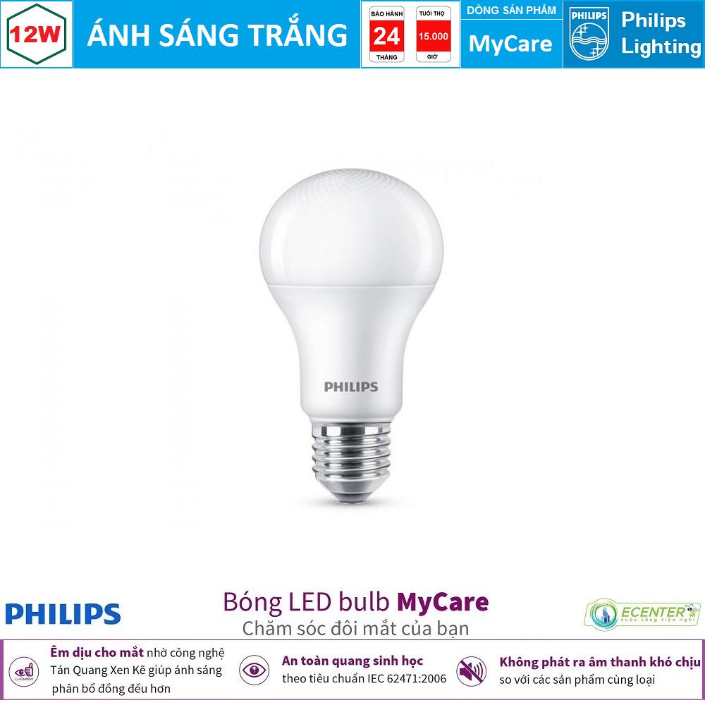 Bóng Philips LEDBulb MyCare 12W 6500K/3000K A60 E27 ( Ánh Sáng Trắng & Vàng )