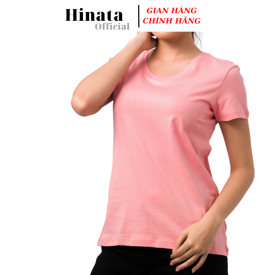 Áo thun nữ Hinata cổ tròn, áo phông nữ chất liệu cotton cao cấp, hàng hiệu đẹp thoáng mát tay ngắn lên form đẹp tôn dáng màu cà rốt