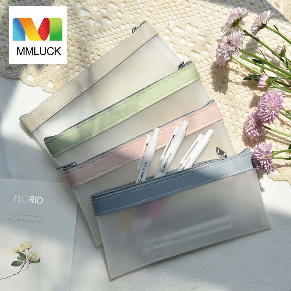 Bóp viết túi đựng bút 铅笔盒 笔袋 mmluck hộp bút đồ dùng văn phòng chống nước trong suốt đơn giản túi đựng bút sức chứa lớn túi đựng bút chì túi đựng văn phòng phẩm trường học túi đựng bút mờ