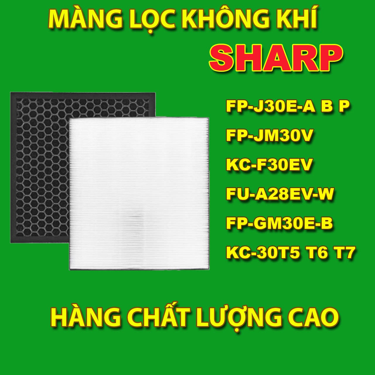 Màng lọc không khí sharp fp-j30e-a, fp-j30e-b, fz-f30hfe, fp-jm30v-b, fu-a28ev-w, fp-gm30e-b, kc-30ev, kc-30t5 30t6 30t7