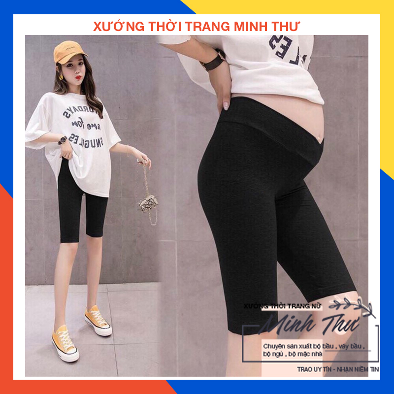  Quần bầu leggging -  lửng cạp chéo   chất liệu thun co giãn 
