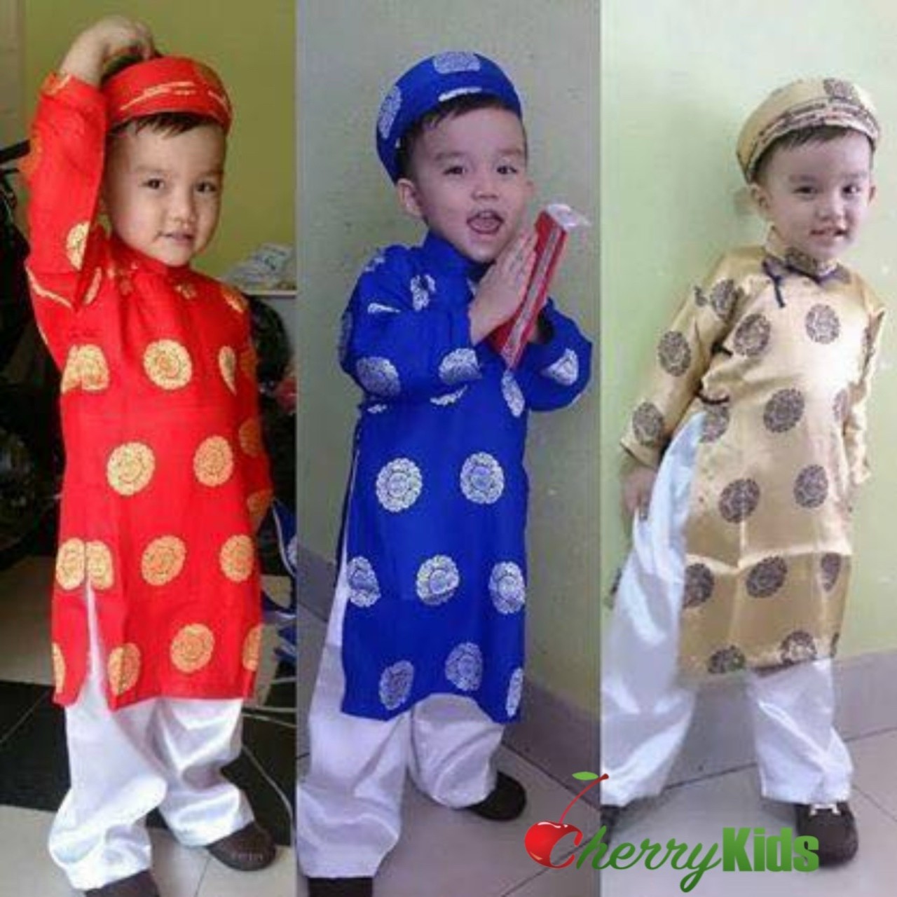 Set bo.ao dai truyen thong gam thai tuan