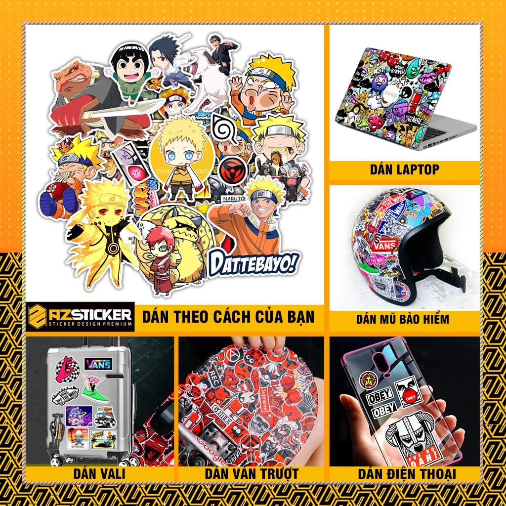 Sticker Naruto |Sticker Dán Điện Thoại , Sticker Laptop , Sticker Nón Bảo Hiểm , Sticker Chống Thấm Nước..